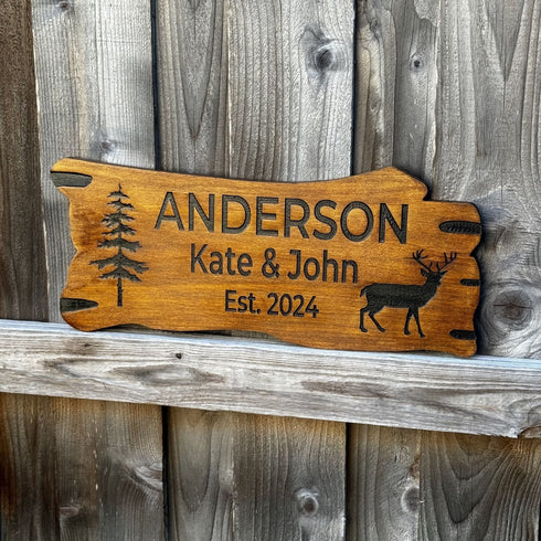 Outdoor Custom Wood Sign Gift, Wooden Carved Cabin Sign, Custom Wood Sign, Custom Camp Sign, Mountain Home, Personalized Rustic Home Sign