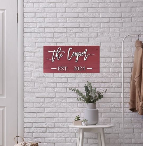 Custom Wood Sign, Wall Decor, Home Decor, Housewarming Gift, Established Sign, Family Name Sign, Personalized Gift, Wedding Gift, Wood Sign