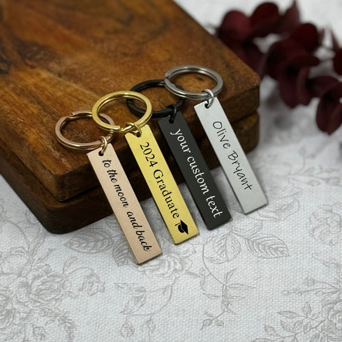 Stainless Steel Keychain | Custom Engraved Key Chain Personalized Gifts for Him | Best Friend Gifts Gifts for Mom Birthday Gift Boyfriend