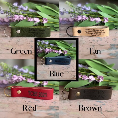 Personalized Leather Keychain. Bulk Gift, Custom Leather Keychain. Wedding Gift, Fathers day gift, Monogrammed Key fob. Handmade in USA (Copy)