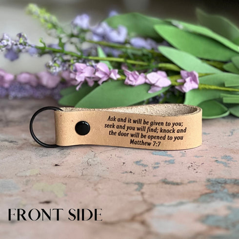 Personalized Leather Keychain. Bulk Gift, Custom Leather Keychain. Wedding Gift, Fathers day gift, Monogrammed Key fob. Handmade in USA (Copy)