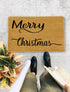 Merry Christmas doormat, Welcome doormat, housewarming gift, Christmas gift,Christmas decor, holiday gift,custom doormat, new home gift - 70