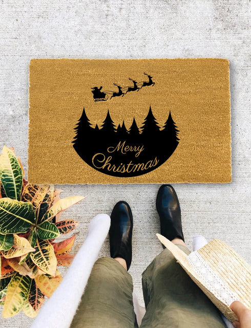 Merry Christmas doormat,Santa doormat, housewarming gift, Christmas gift, Christmas decor, holiday gift, new home gift - 39