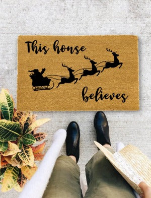 Funny Door mat, This House Believes Door Mat, Housewarming Gift, Wedding Gift - 60