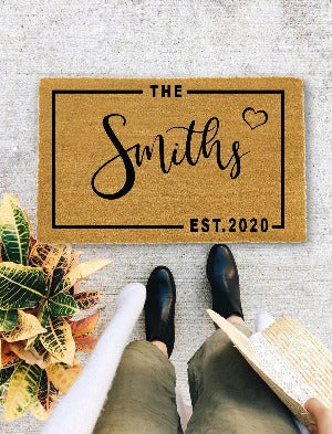 Housewarming Gift | Wedding Gift | Custom Doormat | Personalized Doormat | Closing Gift | Welcome Doormat | Front Door Mat | Monogram Rug