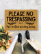 Please No Trespassing, Closing Gift, Funny Door mat, New home gift, Wedding gift - 131