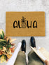Aloha Pineapple door mat, Funny Doormat, Housewarming Gift, Welcome Mat, Funny Door Mat, Closing Gift, Wedding Gift - 1002