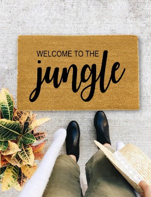 Welcome Door Mat, Welcome to the Jungle, Funny Door mat, New home gift - 51