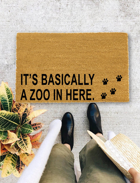 A Zoo in Here., Closing Gift, Funny Door mat, New home gift, Wedding gift - 38