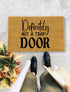 Definitely not a trap door door mat, Funny Doormat, Housewarming Gift, Welcome Mat, Funny Door Mat, Closing Gift, Wedding Gift - 1039