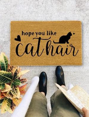Cat Door Mat - Cat lovers gift, New Home Gift, Funny Door mat, Housewarming Gift - 2096